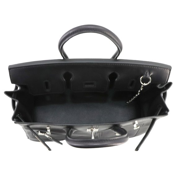 Hermes Birkin 25 Rock Hand Bag Volupt Black B Stamp Silver Hardware - Picture 6 of 10